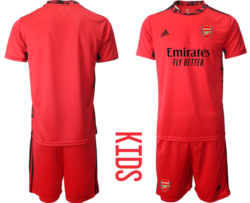 Cheap Youth 2020-2021 club Arsenal red goalkeeper blank Soccer Jerseys